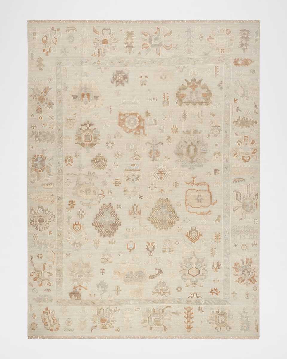 Whispers Cream Hand-Knotted Rug, 10' x 14'